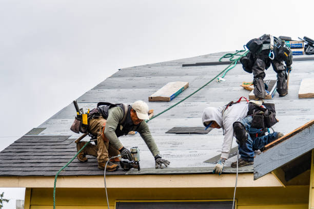 Professional Roofing technician working in Johnston, RI